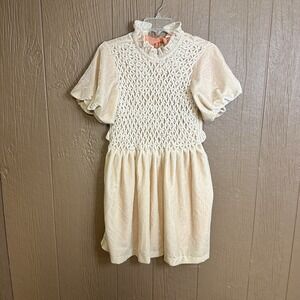 Free People Cream Mini Dress